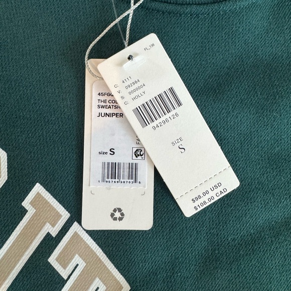 Anthropologie Favorite Daughter Collegiate Sweatshirt NWT Small $98 Juniper - Picture 6 of 11